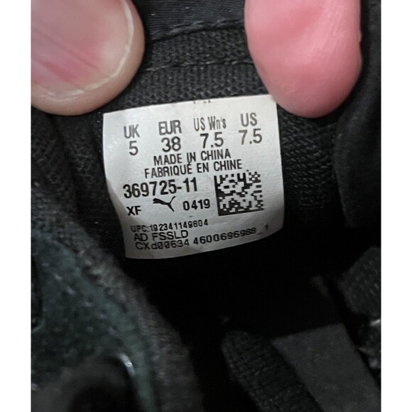 Puma Suede Shoes Womens Size 7.5 Black Pink Low Top Casual Sneakers 369725-11 - Picture 10 of 10